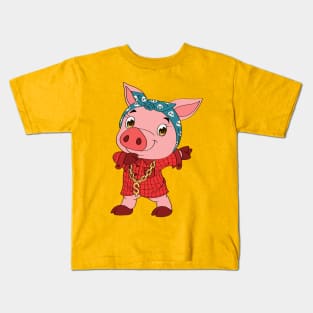 Pig Dabbing Cartoon Kids T-Shirt